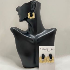 Black & Gold Modern Earrings